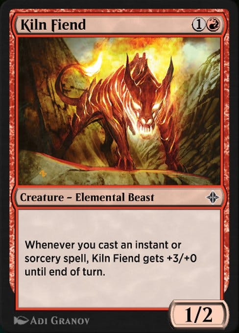 Magic the Gathering Card - Kiln Fiend - MTG Circle