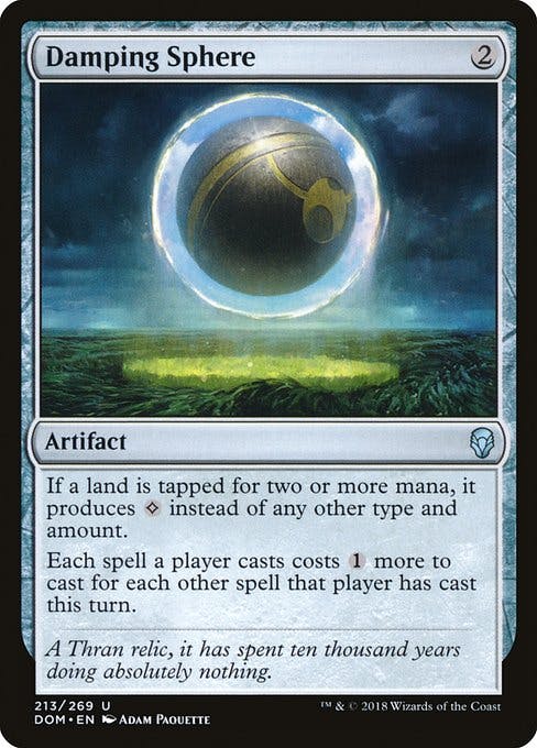 Magic the Gathering Card - Damping Sphere - MTG Circle