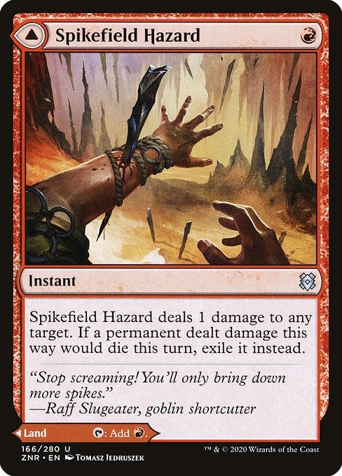 Magic the Gathering Card - Spikefield Hazard // Spikefield Cave - MTG Circle