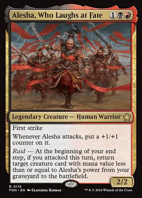 Magic the Gathering Card - Alesha, Who Laughs at Fate - MTG Circle