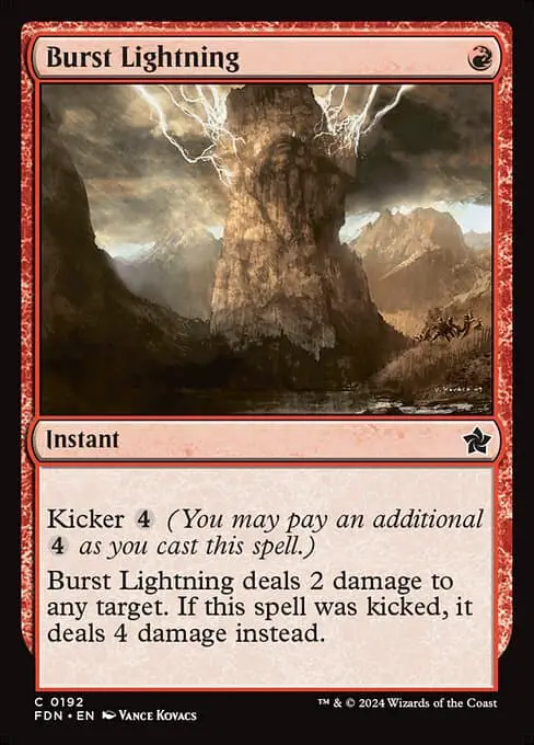 Magic the Gathering Card - Burst Lightning - MTG Circle