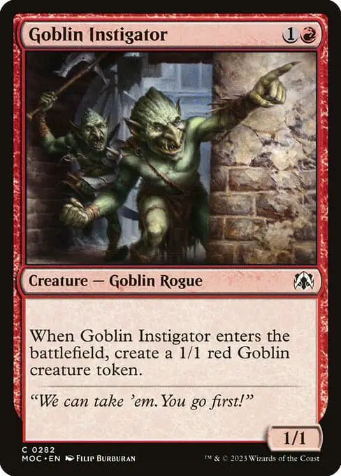 Magic the Gathering Card - Goblin Instigator - MTG Circle