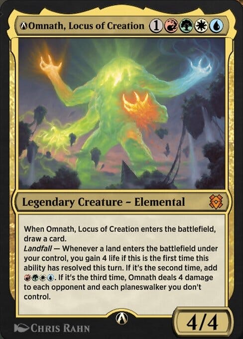 Magic the Gathering Card - A-Omnath, Locus of Creation - MTG Circle