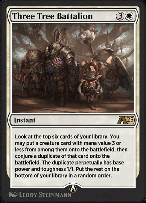 Magic the Gathering Card - Three Tree Battalion - MTG Circle