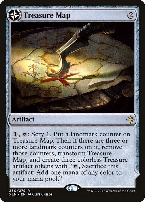 Magic the Gathering Card - Treasure Map - MTG Circle