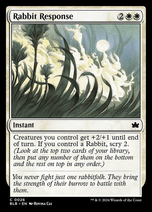 Magic the Gathering Card - Rabbit Response - MTG Circle