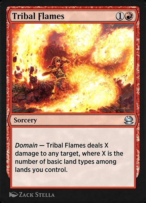 Magic the Gathering Card - Tribal Flames - MTG Circle