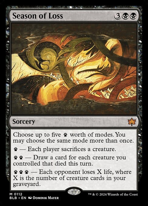 Magic the Gathering Card - Season of Loss - MTG Circle