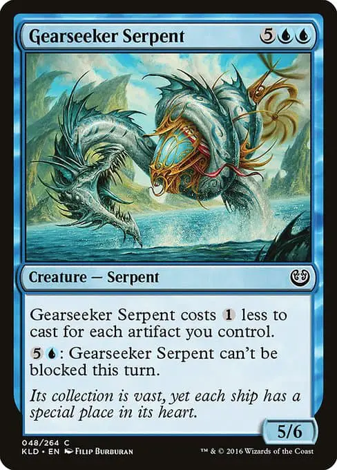 Magic the Gathering Card - Gearseeker Serpent - MTG Circle