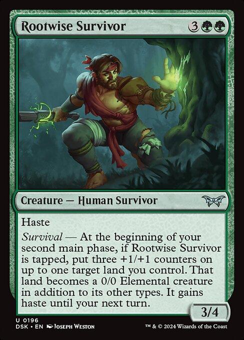 Magic the Gathering Card - Rootwise Survivor - MTG Circle