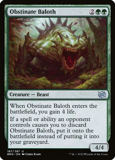 Magic the Gathering Card - Obstinate Baloth - MTG Circle