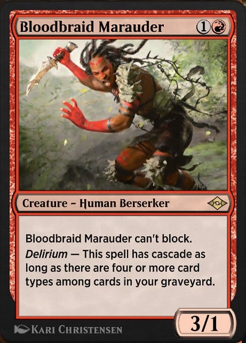 Magic the Gathering Card - Bloodbraid Marauder - MTG Circle