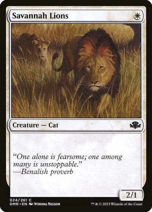 Magic the Gathering Card - Savannah Lions - MTG Circle