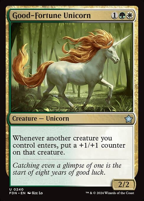 Magic the Gathering Card - Good-Fortune Unicorn - MTG Circle