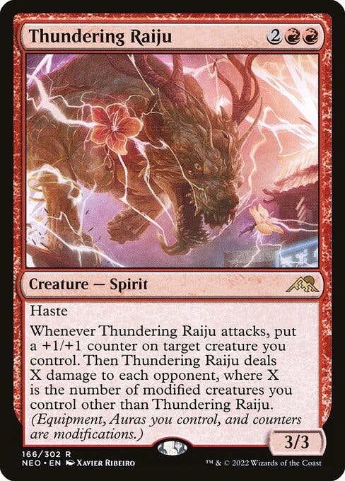 Magic the Gathering Card - Thundering Raiju - MTG Circle