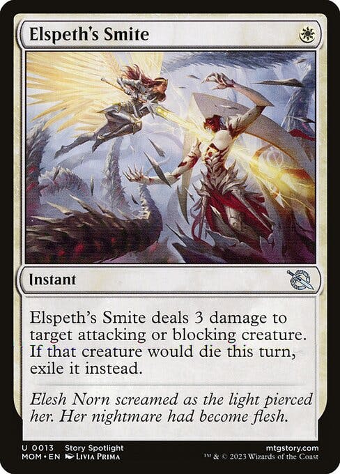 Magic the Gathering Card - Elspeth's Smite - MTG Circle