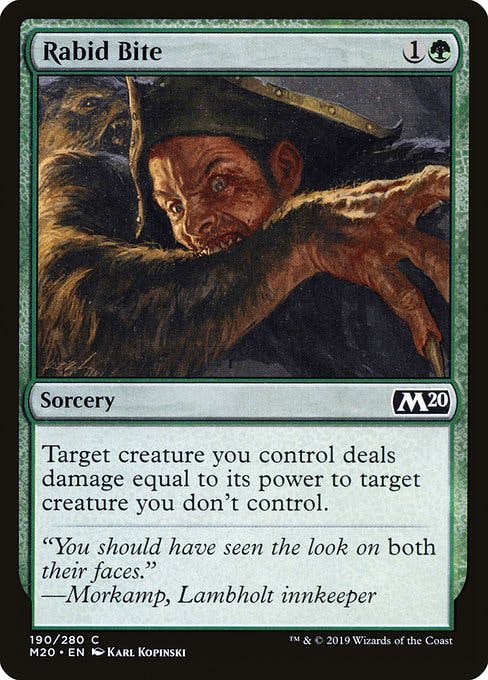 Magic the Gathering Card - Rabid Bite - MTG Circle