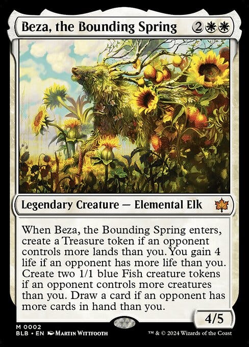 Magic the Gathering Card - Beza, the Bounding Spring - MTG Circle