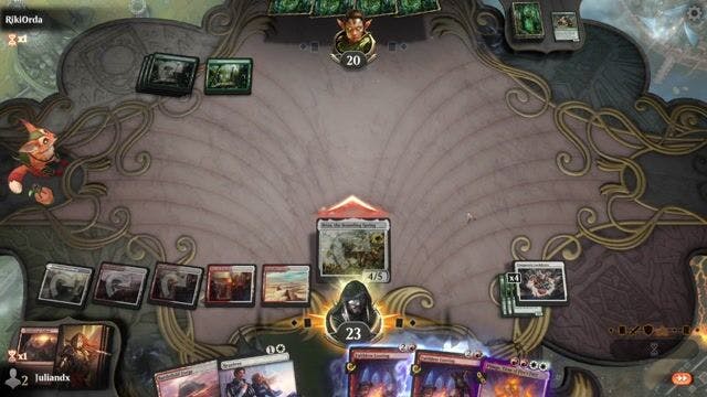 Watch MTG Arena Video Replay - Boros Control by Juliandx VS Mono Green Toxic by RikiOrda - Historic Event