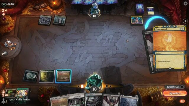 Watch MTG Arena Video Replay - 4 Color Scam by Wulfy Panda VS 5 Color Omnath by Ander - Timeless Traditional Ranked