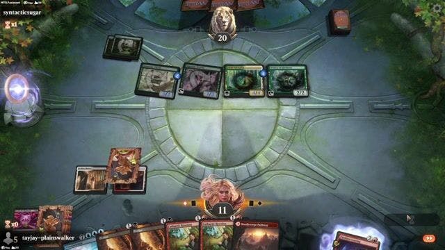 Watch MTG Arena Video Replay - Mardu Ultimatum	 by tayjay-plainswalker VS Selesnya Enchantments by syntacticsugar - Historic Play