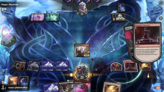 Watch MTG Arena Video Replay - Rakdos Anvil by tayjay-plainswalker VS Sultai Shrines by Plague_Physician - Historic Play