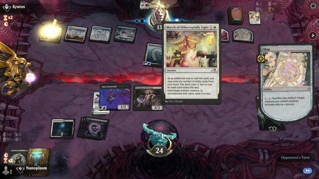 Watch MTG Arena Video Replay -  by Nanoplasm VS Azorius Control by Kratos - Standard Traditional Ranked