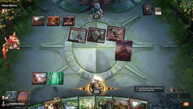 Watch MTG Arena Video Replay - Gruul Cascade by HamHocks42 VS Gruul Aggro by Clauss Rotten - Timeless Play