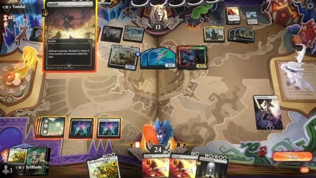 Watch MTG Arena Video Replay - Rogue by SylBlade VS Naya Ramp by Vandal - Standard Traditional Ranked