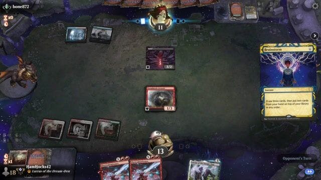 Watch MTG Arena Video Replay - Mono Red Footfalls by HamHocks42 VS Sultai Midrange by bone872 - Timeless Traditional Ranked