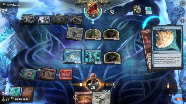Watch MTG Arena Video Replay - RU by madruga_13 VS GU by MTGDragon - Quick Draft Ranked
