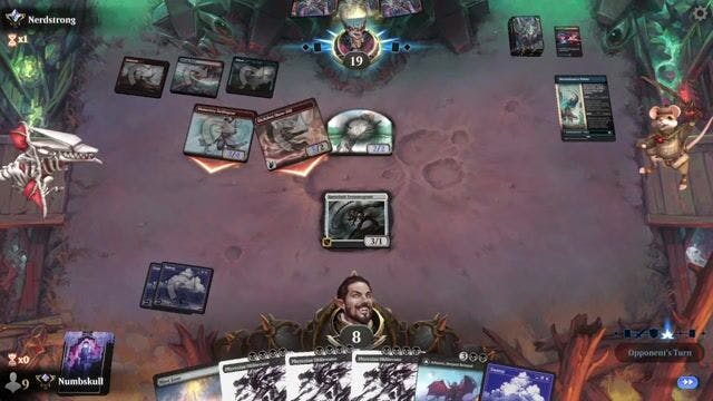 Watch MTG Arena Video Replay - Mono Black  by Numbskull VS Izzet Prowess by Nerdstrong - Standard Ranked