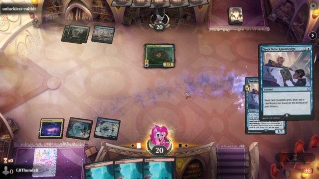 Watch MTG Arena Video Replay - Izzet Oracle by GBThundaII VS Rogue by unluckiest-rabbit - Timeless Play