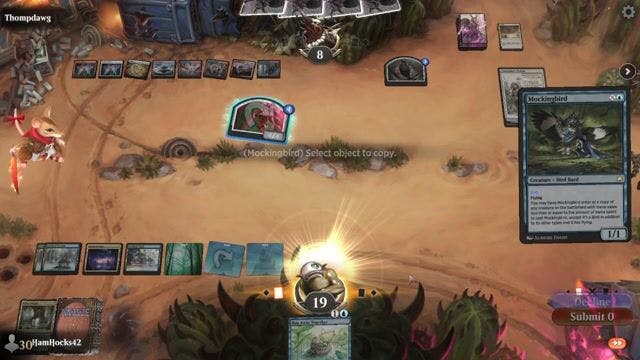 Watch MTG Arena Video Replay - Simic Frogs by HamHocks42 VS Rogue by Thompdawg - Standard Challenge Match