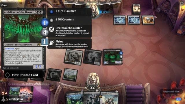 Watch MTG Arena Video Replay - Orzhov Aggro by ZeroCrafting VS Mono Green by Coup - Historic Play
