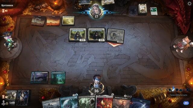 Watch MTG Arena Video Replay - Dimir Control by Leifr VS Mono White Midrange by Kertzeeen - Historic Play