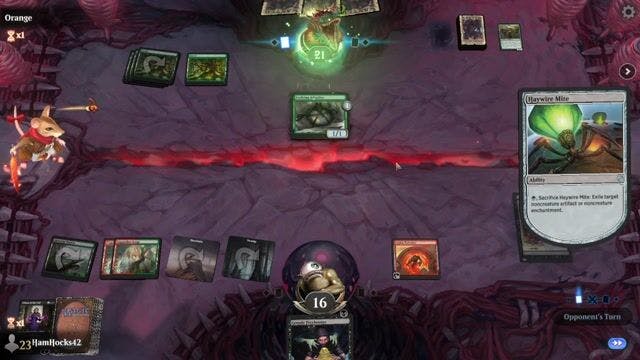 Watch MTG Arena Video Replay -  by HamHocks42 VS Mono Green by Orange - Standard Play