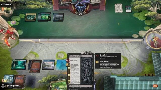 Watch MTG Arena Video Replay - 4 Color Reanimator by HamHocks42 VS Esper Control by oVENOMoO - Explorer Play