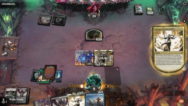 Watch MTG Arena Video Replay - 4 Color Scam by Wulfy Panda VS Woodland Combo by xS0ulBlackx - Timeless Challenge Match