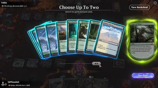 Watch MTG Arena Video Replay - Helga, Skittish Seer by GBThundaII VS The Gitrog, Ravenous Ride by Tokka - MWM Yargle Standard Brawl