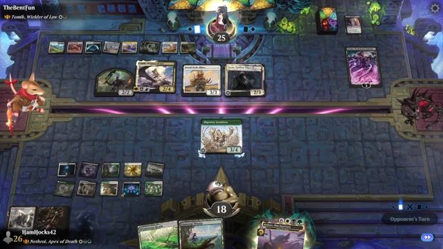 Watch MTG Arena Video Replay - Nethroi, Apex of Death by HamHocks42 VS Tomik, Wielder of Law by TheBentFun - Historic Brawl Challenge Match