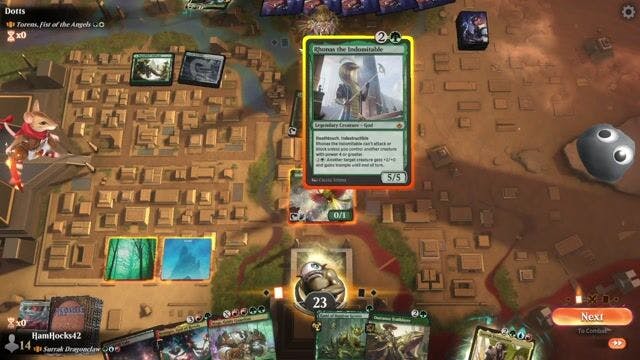 Watch MTG Arena Video Replay - Surrak Dragonclaw by HamHocks42 VS Torens, Fist of the Angels by Dotts - Historic Brawl