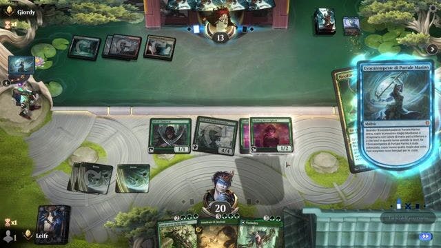 Watch MTG Arena Video Replay - Mono Green Devotion by Leifr VS Temur Neoform by Giordy - Historic Ranked