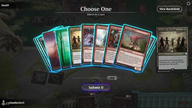 Watch MTG Arena Video Replay - Jund Footfalls by HamHocks42 VS Artifacts by Else89 - Historic Challenge Match