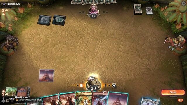 Watch MTG Arena Video Replay - Mono Red Footfalls by HamHocks42 VS Rogue by Raizen1326 - Timeless Traditional Ranked