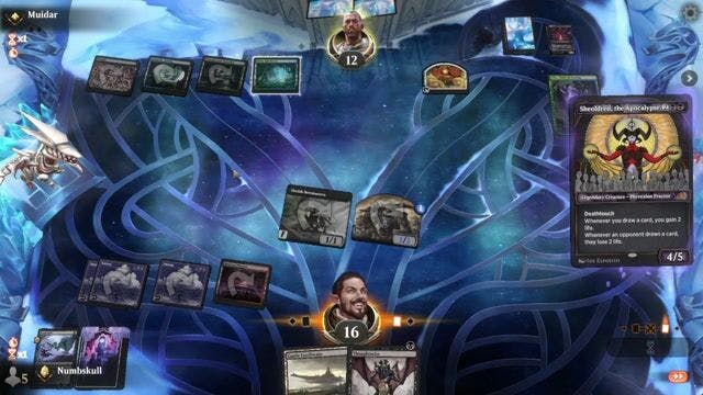 Watch MTG Arena Video Replay - Mono Black by Numbskull VS Sultai Midrange by Muidar - Timeless Traditional Ranked