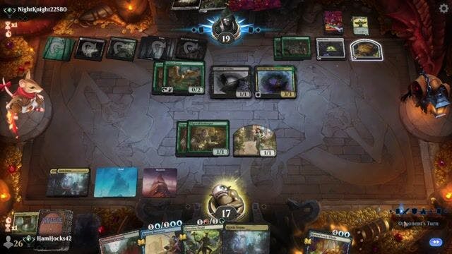 Watch MTG Arena Video Replay - Temur Adventures by HamHocks42 VS Rogue by NightKnight22580 - Explorer Traditional Ranked