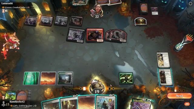 Watch MTG Arena Video Replay - Calix, Guided by Fate by HamHocks42 VS Grenzo, Crooked Jailer by Lunarashi - Historic Brawl