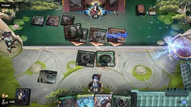 Watch MTG Arena Video Replay - Mono Green Devotion by Leifr VS Gruul Aggro by Weimar - Historic Play