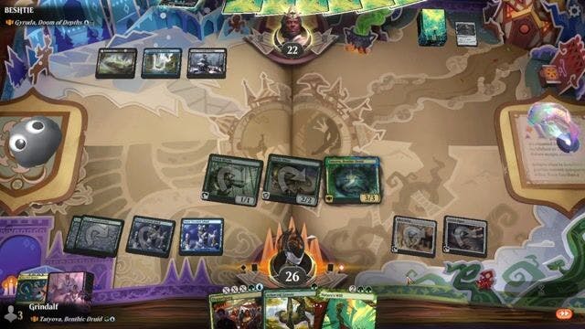 Watch MTG Arena Video Replay - Tatyova, Benthic Druid by Grindalf VS Gyruda, Doom of Depths by BESHTIE - Historic Brawl Challenge Match